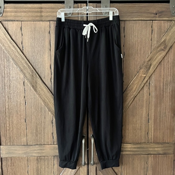 Feat Woman's Roam High Waisted Loose Fit Jogger Pants Black Size 1 - Picture 3 of 9
